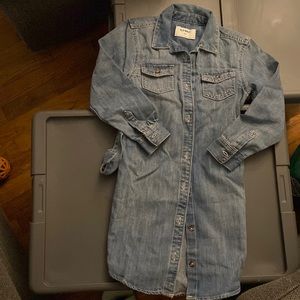 Old Navy Girls Denim Dress With Belt Size 6